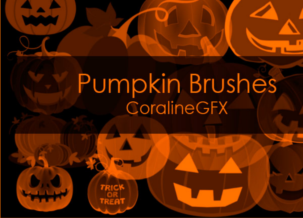 优质万圣节南瓜灯PS笔刷下载 - 提高万圣节南瓜灯设计效率,新手也能轻松上手-25虚拟网