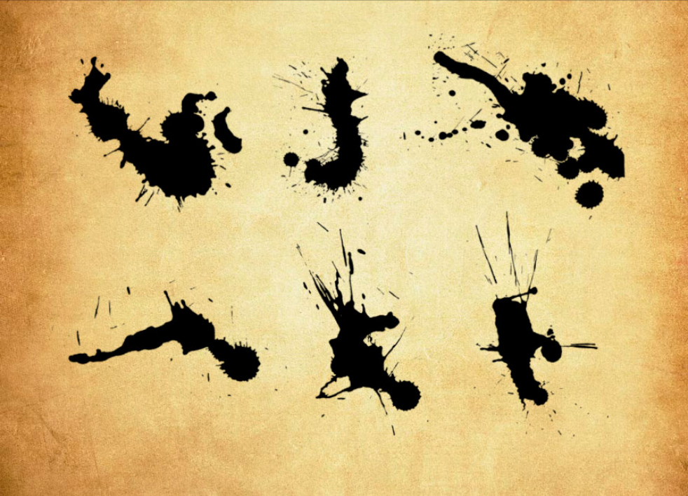 专业中国风水墨喷墨效果PS笔刷 - 包含高品质中国风水墨喷墨效果样式，兼容Photoshop全版本-25虚拟网