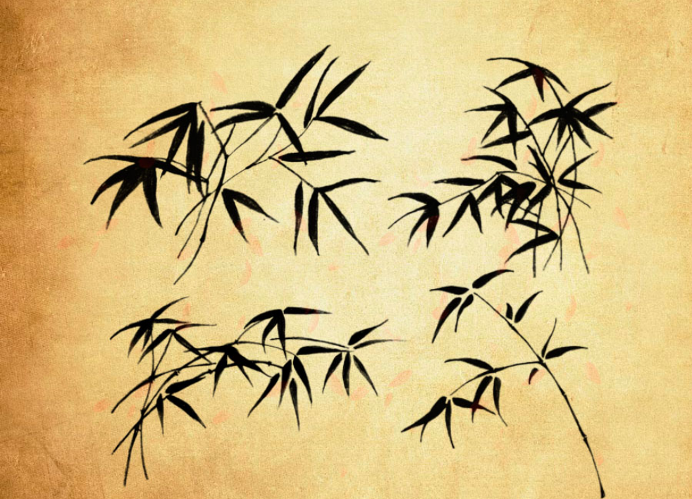 中国风水墨竹子PS笔刷V2 - 多功能中国风水墨竹子V2素材，适用于各类设计项目-25虚拟网
