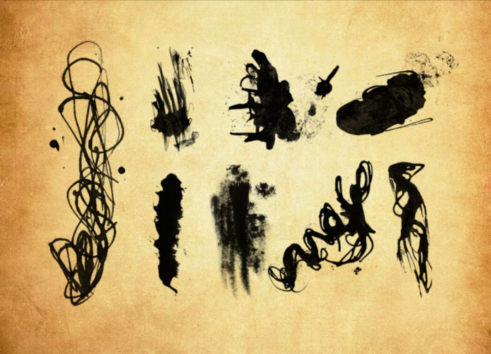 中国风随机水墨喷溅PS笔刷 - 高效中国风随机水墨喷溅设计工具，节省80%手动绘制时间-25虚拟网