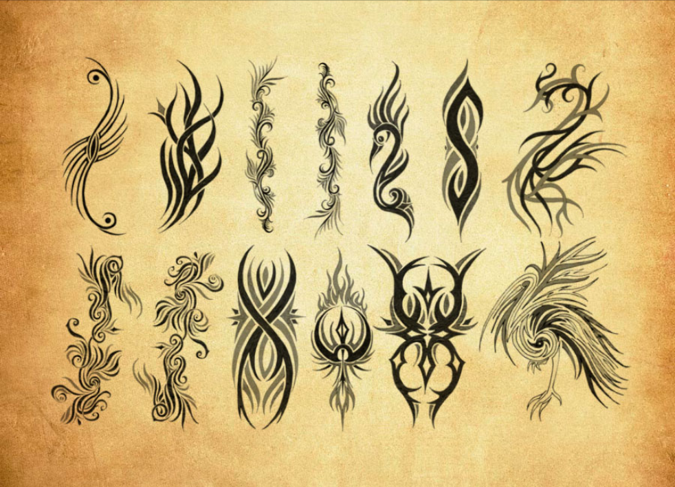 专业中式传统图腾花纹PS笔刷 – 包含高品质中式传统图腾花纹样式，兼容Photoshop全版本-25虚拟网