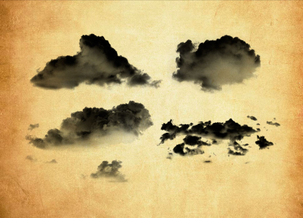 云彩,白云和乌云PS笔刷资源 - 精选云彩,白云和乌云元素,适用于其他类设计-25虚拟网