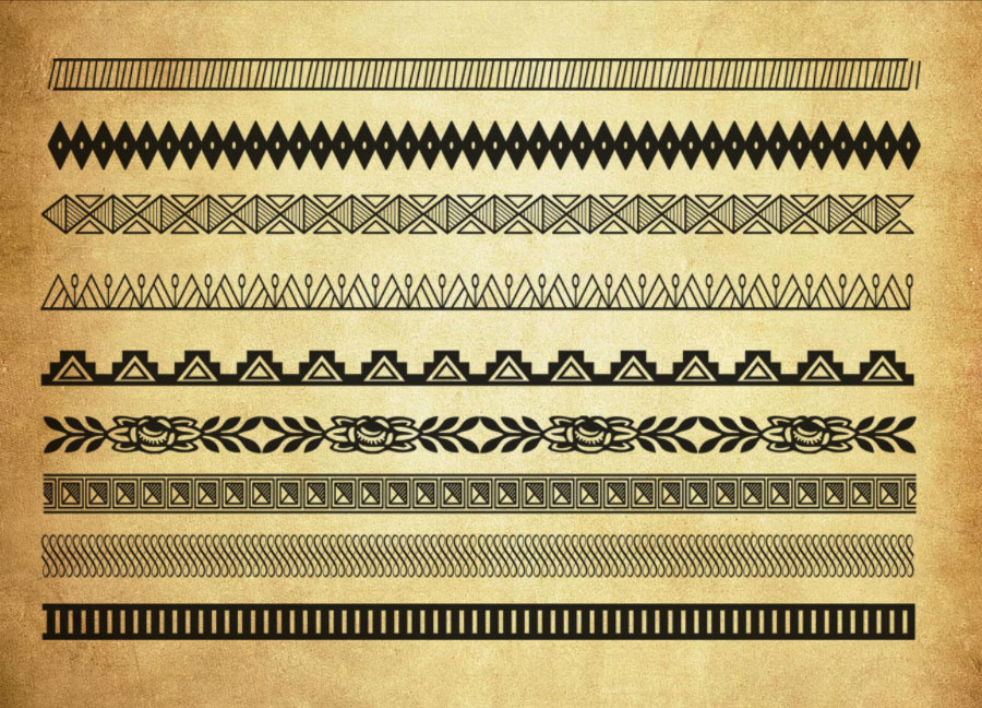 专业分割线图案PS笔刷 - 包含高品质分割线图案样式，兼容Photoshop全版本-25虚拟网