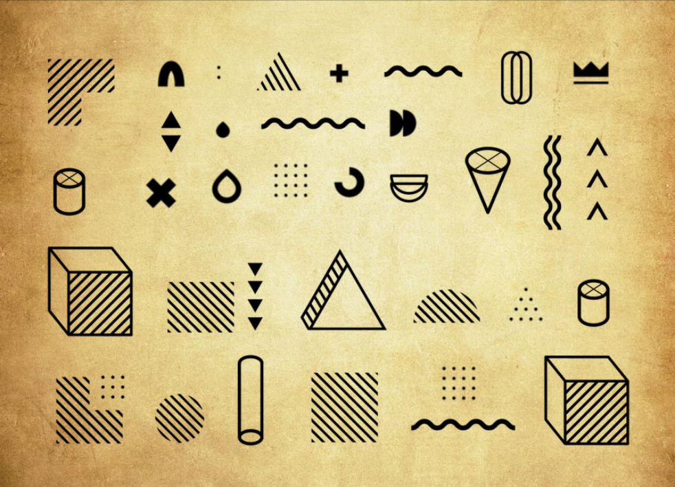 创意的几何图形和符号PS笔刷 - 高效创意的几何图形和符号设计工具，节省80%手动绘制时间-25虚拟网