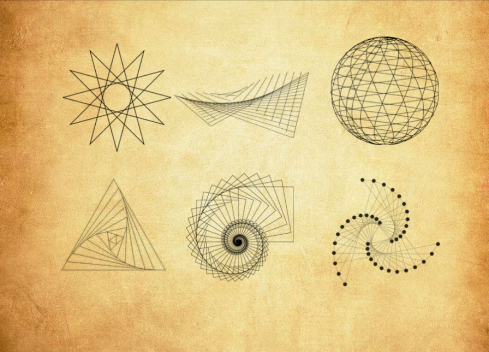 创意的几何曲线图形PS笔刷 - 高效创意的几何曲线图形设计工具，节省80%手动绘制时间-25虚拟网