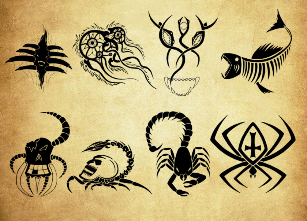 精选创意的动物纹身花纹PS笔刷下载 - 提升创意的动物纹身花纹设计效率，新手也能轻松上手-25虚拟网