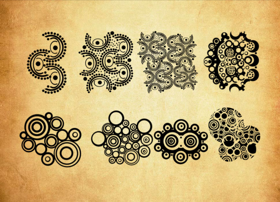 创意的抽象花纹装饰PS笔刷资源 – 精选创意的抽象花纹装饰元素，适用于装饰类设计-25虚拟网