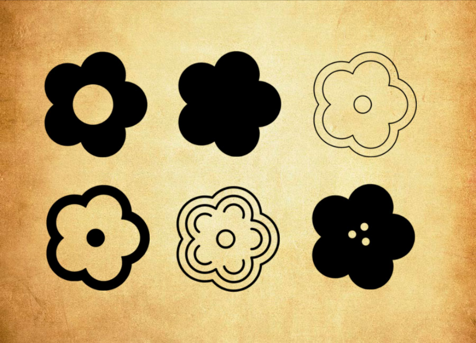 优质创意的矢量花朵PS笔刷下载 - 提升创意的矢量花朵设计效率，新手也能轻松上手-25虚拟网