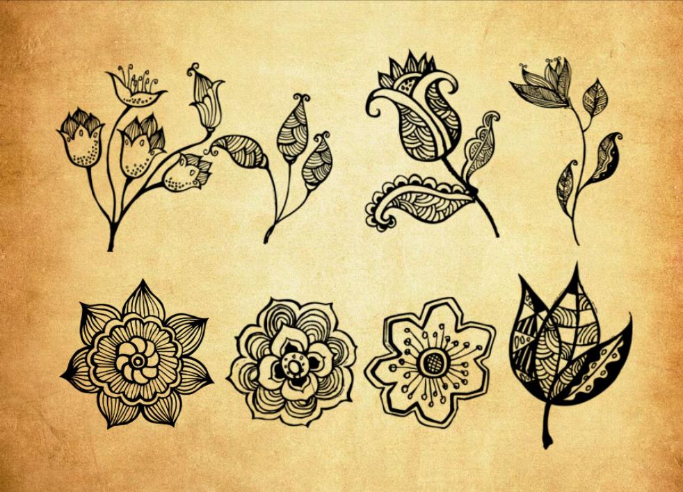 创意的花朵和花枝PS笔刷 - 高效创意的花朵和花枝设计工具，节省80%手动绘制时间-25虚拟网