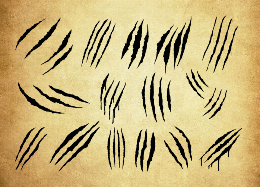 动物爪印和抓痕PS笔刷 - 高效动物爪印和抓痕设计工具，节省80%手动绘制时间-25虚拟网