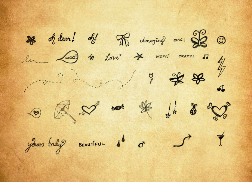 优质卡哇伊涂鸦元素PS笔刷下载 - 提升卡哇伊涂鸦元素设计效率，新手也能轻松上手-25虚拟网