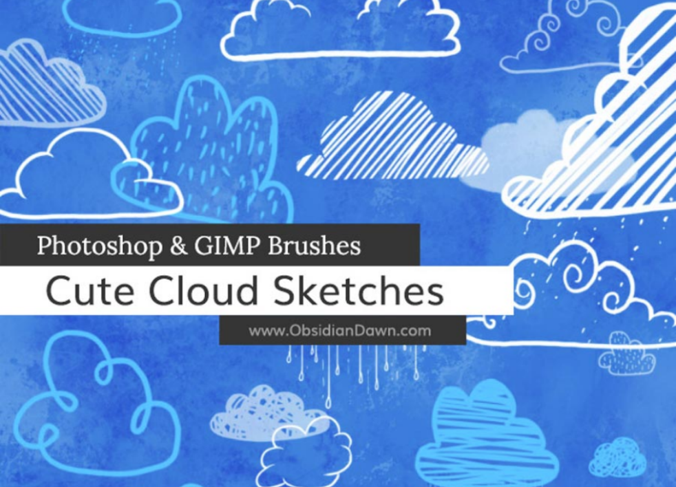 专业手绘线条花枝和花朵PS笔刷 – 包含高品质手绘线条花枝和花朵样式，兼容Photoshop全版本-25虚拟网