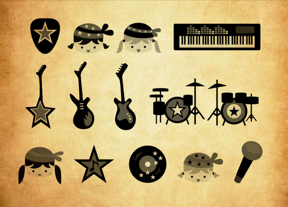 专业简约线描冰淇淋图标PS笔刷 - 涵盖高品质简约线描冰淇淋图标样式，兼容Photoshop全版本-25虚拟网