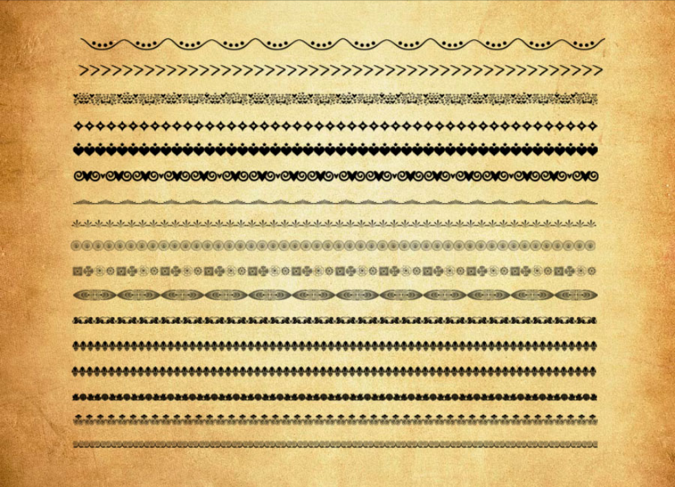 古典花纹边框分割线PS笔刷 - 高效古典花纹边框分割线设计工具，节省80%手动绘制时间-25虚拟网