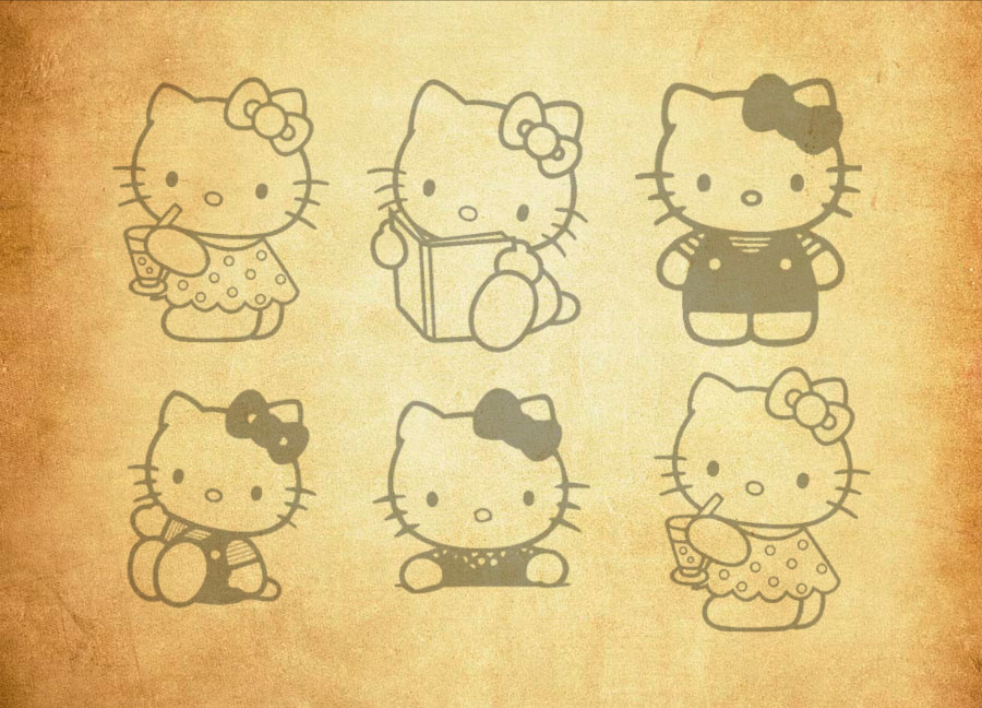 优质简笔画风格的藤蔓PS笔刷 - 细腻简笔画风格的藤蔓样式，适用于自然主题设计项目-25虚拟网