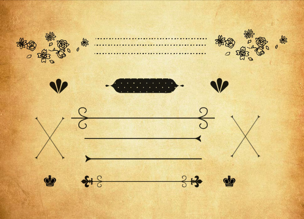 优质可爱的分割线和花纹装饰PS笔刷 - 包含高品质可爱的分割线和花纹装饰样式，兼容Photoshop全版本-25虚拟网