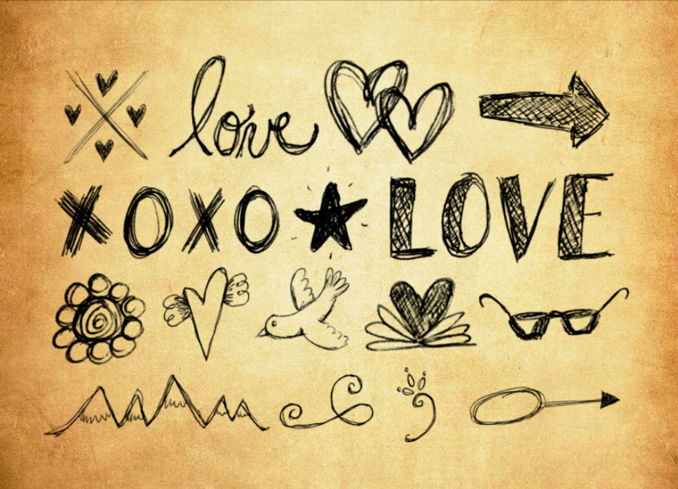 欧美复古人像装饰PS笔刷 - 专业欧美复古人像装饰设计素材,适合Photoshop各类创作场景-25虚拟网