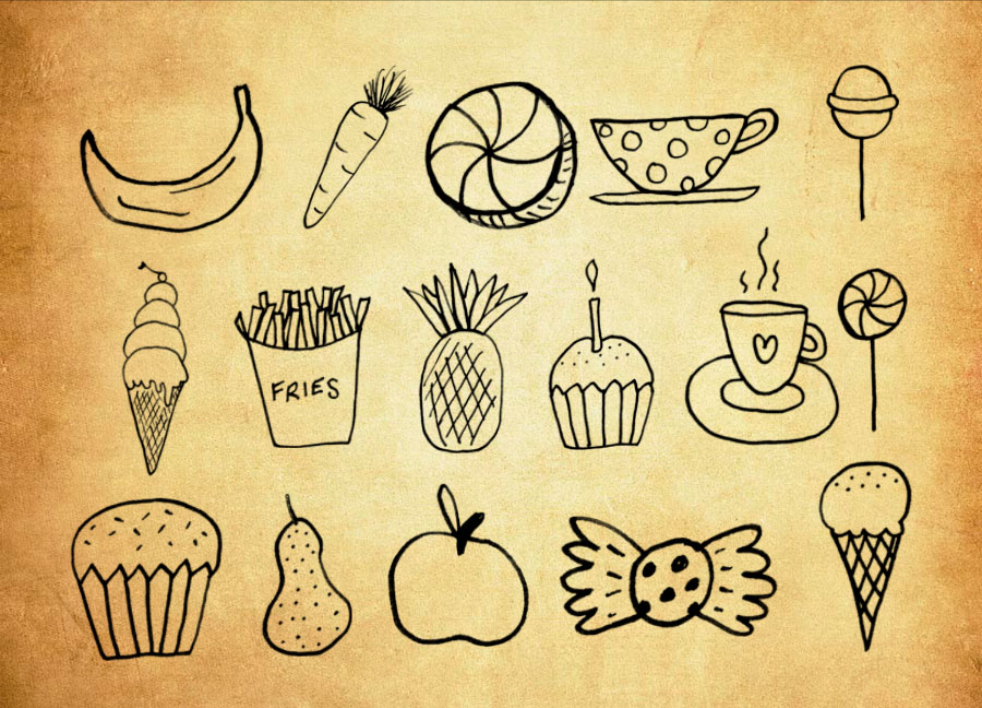 专业粉笔画和蜡笔画图形装饰PS笔刷 – 包含高品质粉笔画和蜡笔画图形装饰样式，兼容Photoshop全版本-25虚拟网