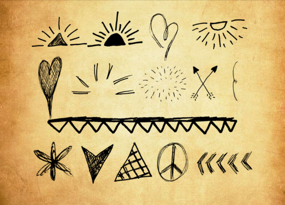 幸运三叶草和四叶草PS笔刷资源 - 精选幸运三叶草和四叶草元素，适用于植物花卉类设计-25虚拟网