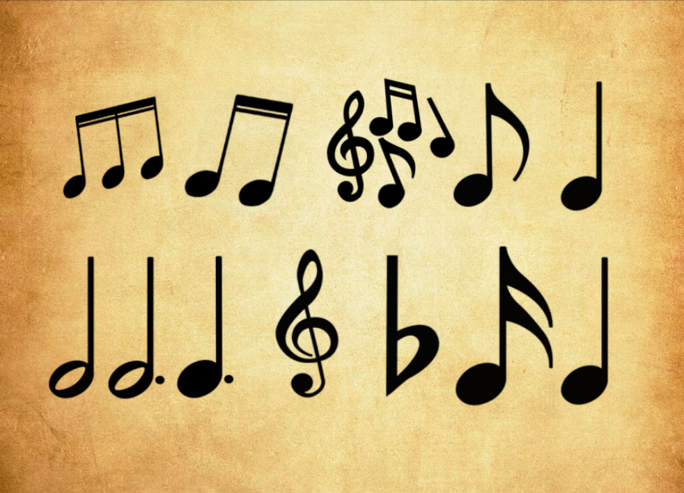 各种乐符音符装饰PS笔刷下载 – 高品质各种乐符音符装饰装饰素材，打造精致设计效果-25虚拟网