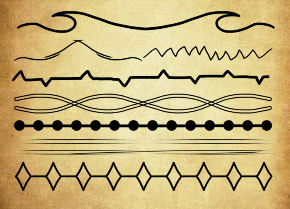 专业各种创意的分隔符PS笔刷 - 涵盖高品质各种创意的分隔符样式，兼容Photoshop全版本-25虚拟网