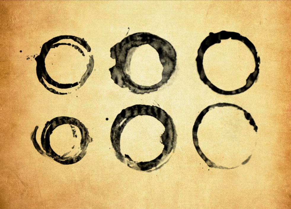 咖啡污渍和杯底痕迹PS笔刷 – 高效咖啡污渍和杯底痕迹设计工具,节省80%手动绘制时间-25虚拟网