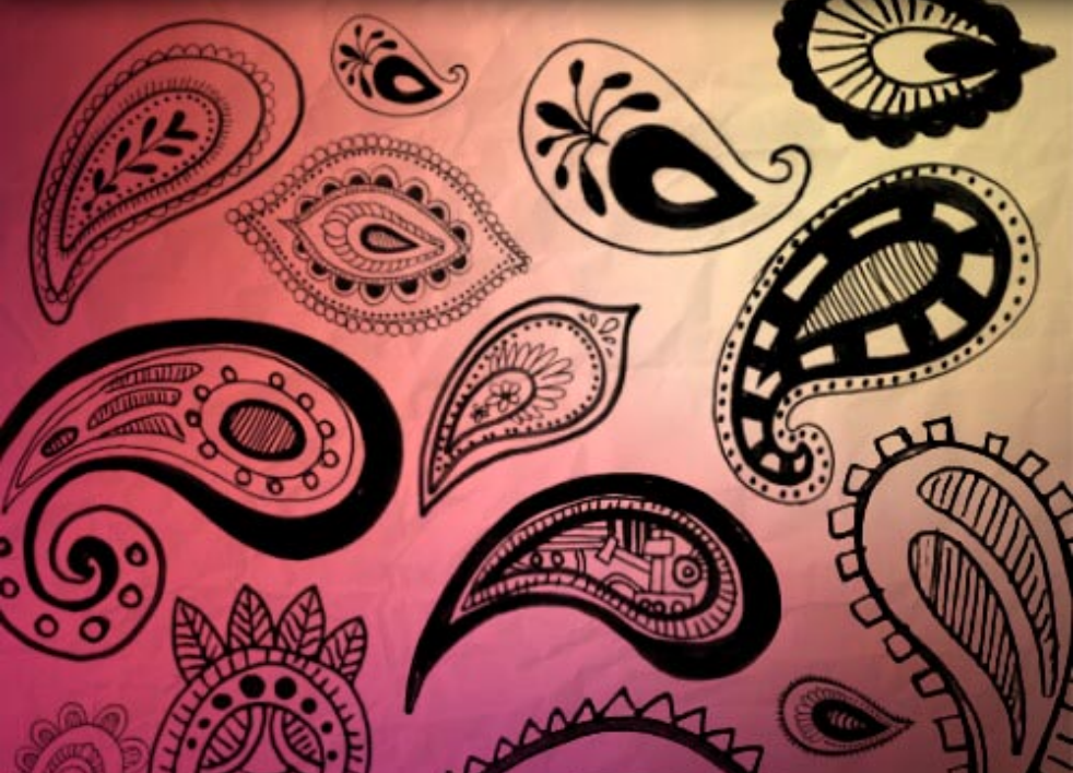 专业手绘花朵和藤叶装饰PS笔刷 – 包含高品质手绘花朵和藤叶装饰样式，兼容Photoshop全版本-25虚拟网