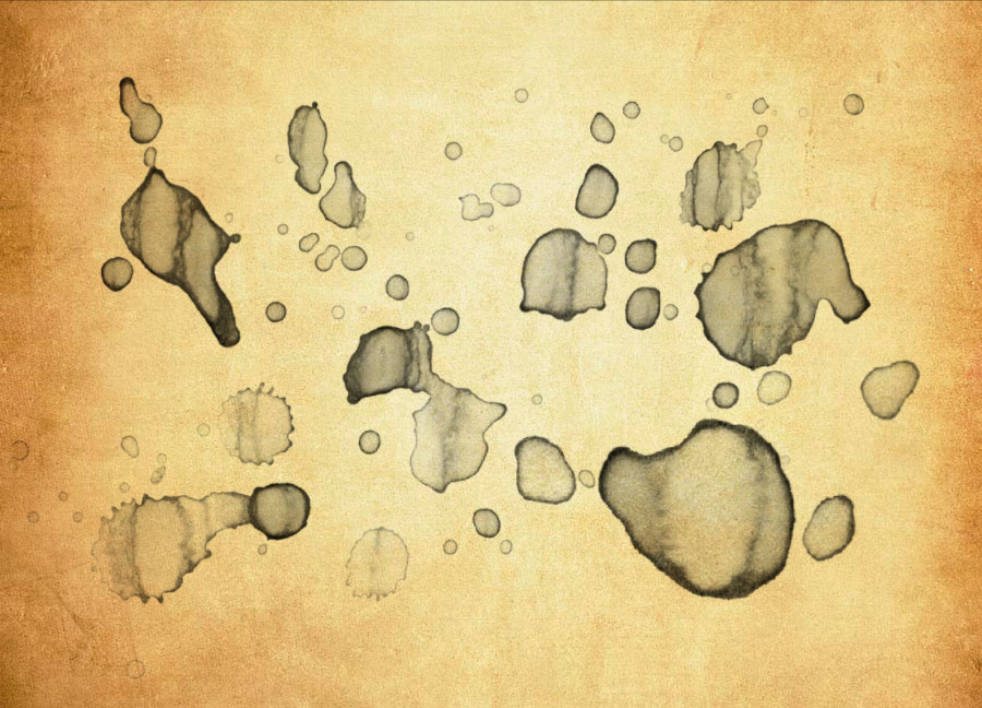 中国风水墨涂抹墨迹效果PS笔刷资源 - 精选中国风水墨涂抹墨迹效果元素，适用于水彩水墨类设计-25虚拟网