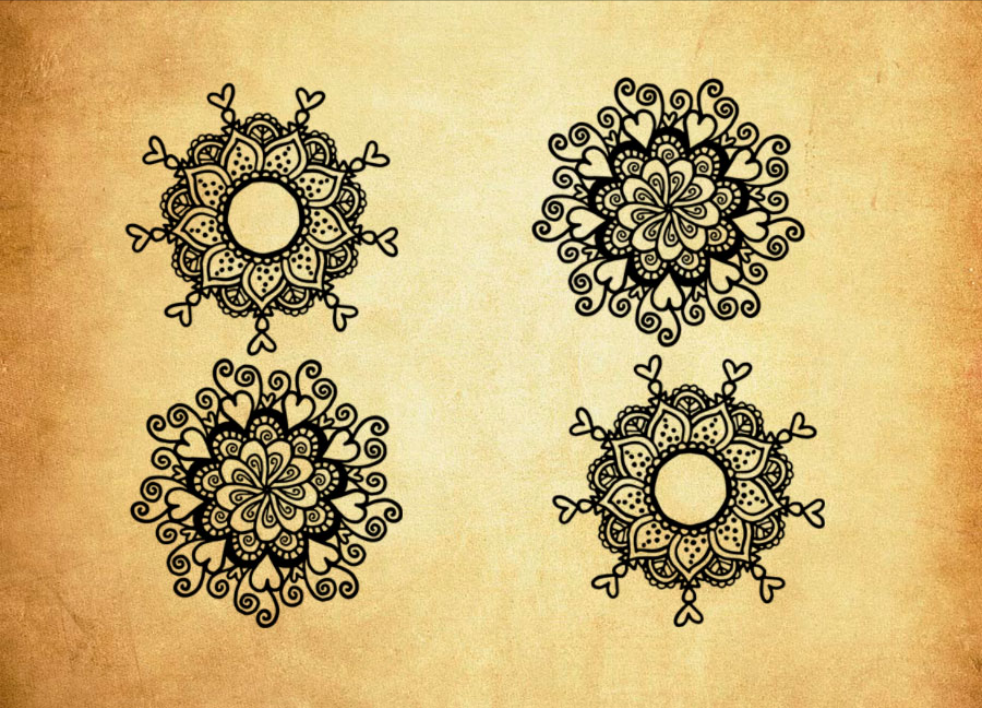 专业古典花纹分割线装饰PS笔刷 - 包含高品质古典花纹分割线装饰样式，兼容Photoshop全版本-25虚拟网