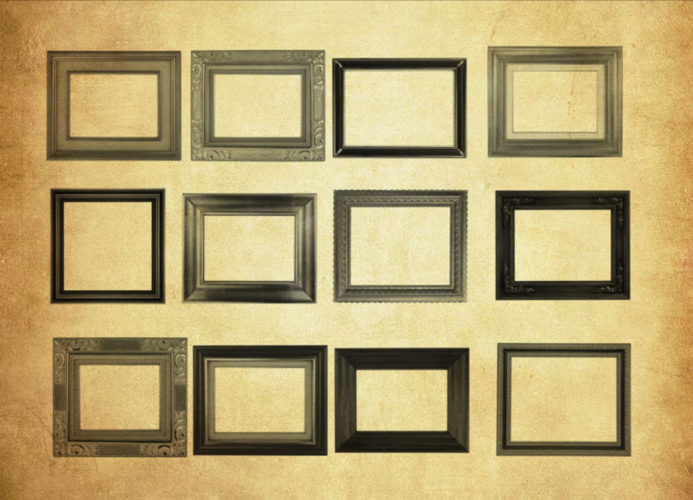 优质复古相框和照片相框PS笔刷下载 - 提升复古相框和照片相框设计效率，新手也能轻松上手-25虚拟网