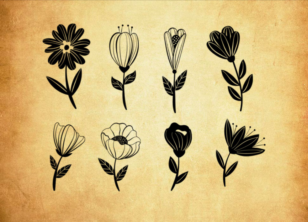 复古花朵花卉PS笔刷 - 高效复古花朵花卉设计工具,节省80%手动绘制时间-25虚拟网