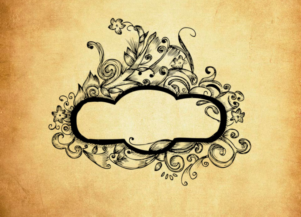 复古花纹组成的相框PS笔刷下载 - 艺术复古花纹组成的相框素材，激发设计创意灵感-25虚拟网