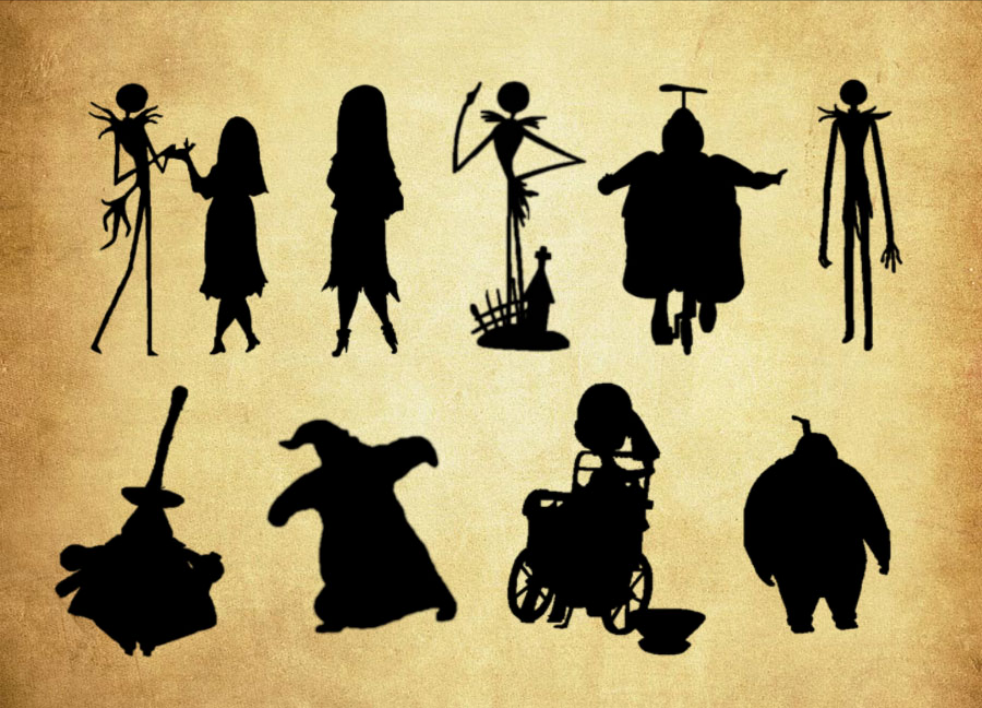 女巫和骷髅剪影PS笔刷资源 - 精选女巫和骷髅剪影元素，适配其他类设计-25虚拟网