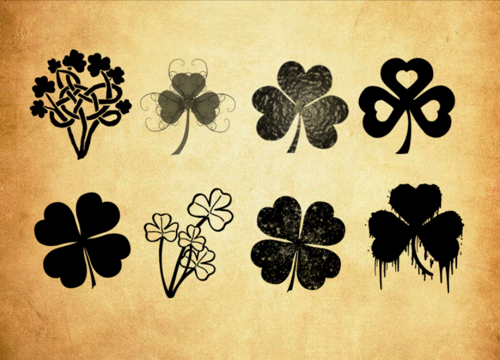 优质幸运的三叶草和四叶草PS笔刷下载 - 提升幸运的三叶草和四叶草设计效率，新手也能轻松上手-25虚拟网