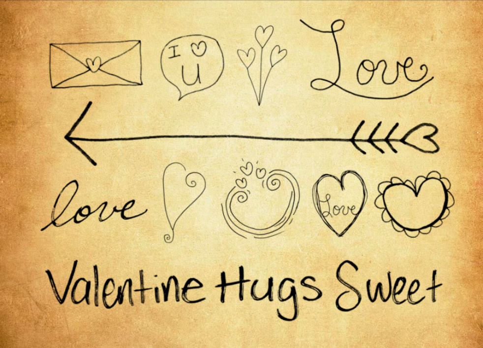 精选情人节手绘元素PS笔刷 - 高品质情人节手绘元素资源,提升设计专业度-25虚拟网