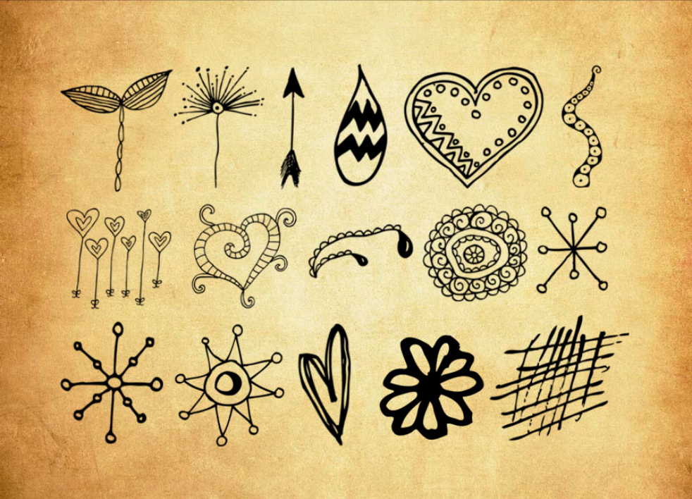 精选圣诞节手绘线稿元素PS笔刷 - 高品质圣诞节手绘线稿元素资源，提升设计专业度-25虚拟网