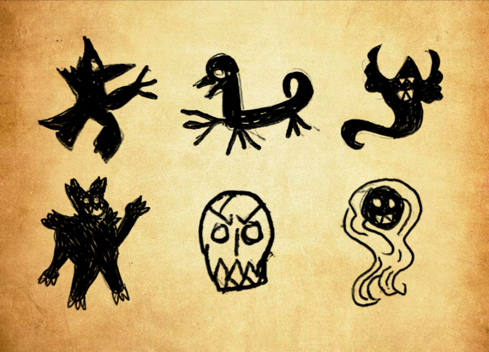 专业手绘怪兽PS笔刷 - 包含高品质手绘怪兽样式，兼容Photoshop全版本-25虚拟网