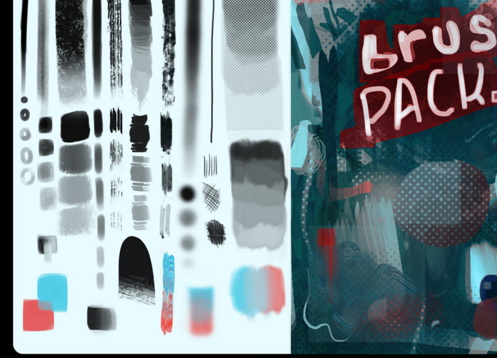 专业手绘涂抹元素PS笔刷 - 包含高品质手绘涂抹元素样式，兼容Photoshop全版本-25虚拟网
