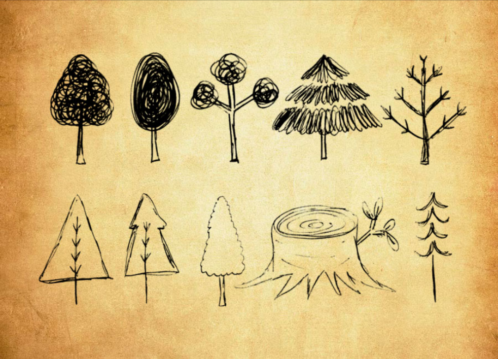 专业手绘涂鸦心形PS笔刷 - 包含高品质手绘涂鸦心形样式，兼容Photoshop全版本-25虚拟网