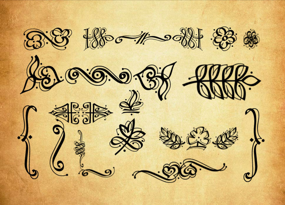 优质手绘的花纹图案装饰PS笔刷下载 – 提升手绘的花纹图案装饰设计效率，新手也能轻松上手-25虚拟网