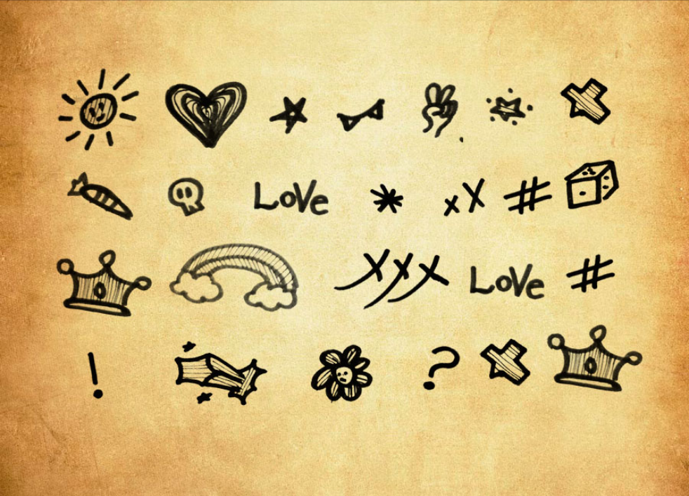 手绘童趣星星花纹等元素PS笔刷 - 高效手绘童趣星星花纹等元素设计工具，节省80%手动绘制时间-25虚拟网