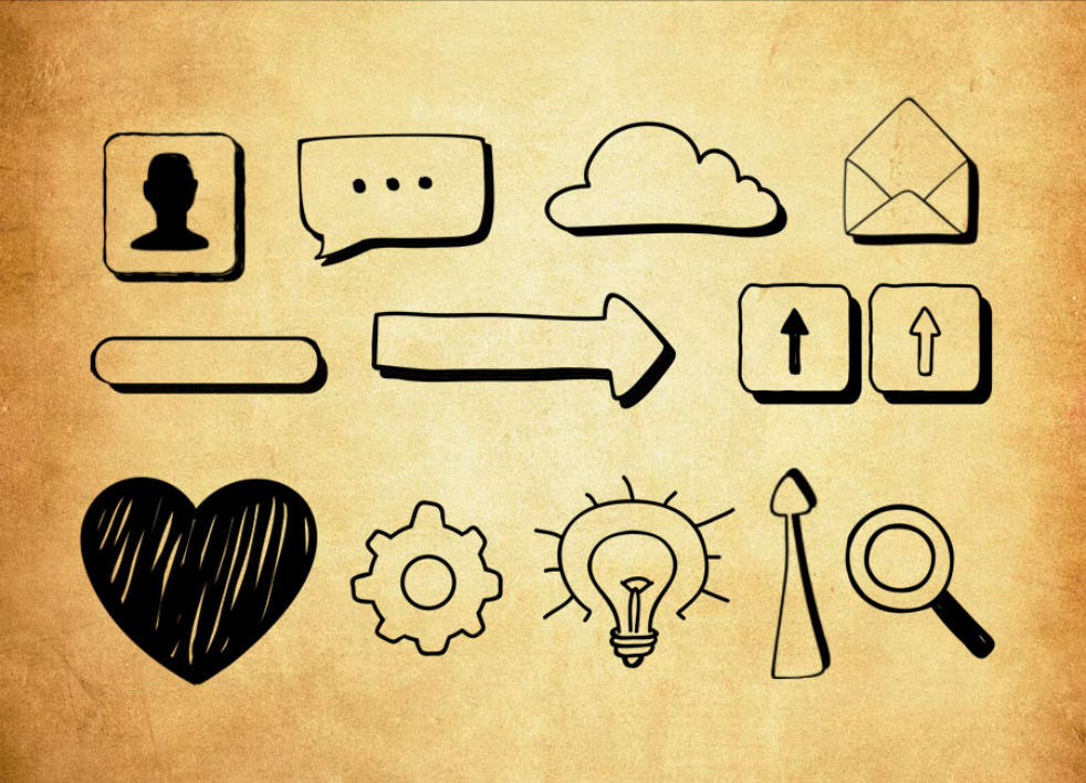 手绘箭头和符号装饰PS笔刷资源 - 精选手绘箭头和符号装饰元素,适配装饰类设计-25虚拟网