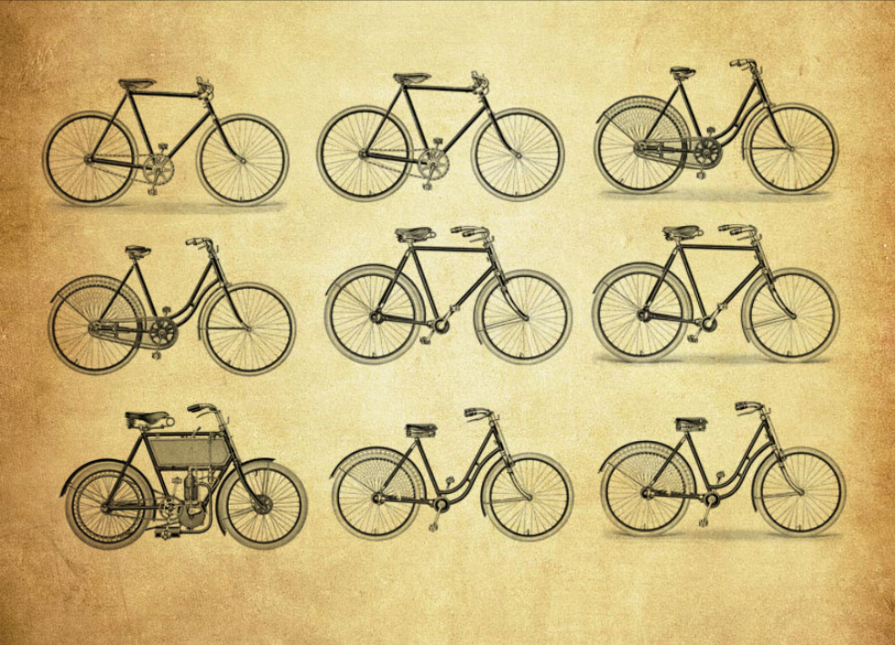 手绘自行车和机械配件PS笔刷 - 高效手绘自行车和机械配件设计工具，节省80%手动绘制时间-25虚拟网