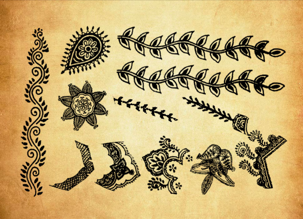 手绘藤蔓和蕾丝花边PS笔刷 - 多功能手绘藤蔓和蕾丝花边素材，适用于各类设计项目-25虚拟网