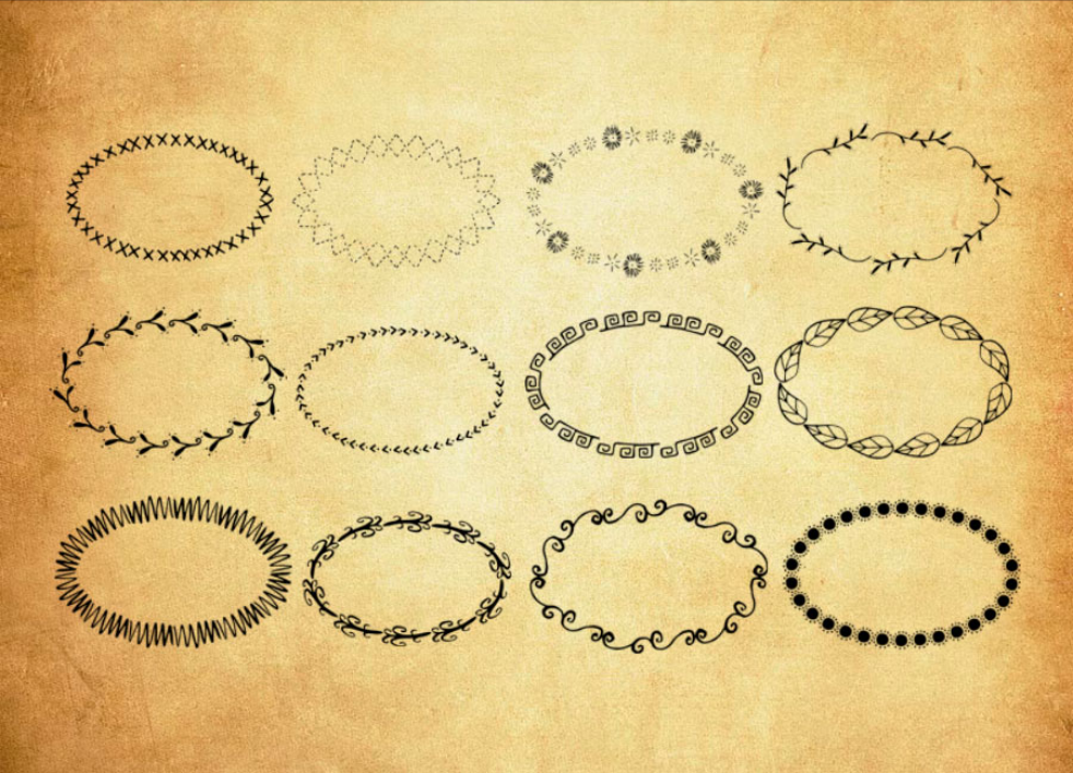 手绘藤蔓花环PS笔刷 - 高效手绘藤蔓花环设计工具，节省80%手动绘制时间-25虚拟网