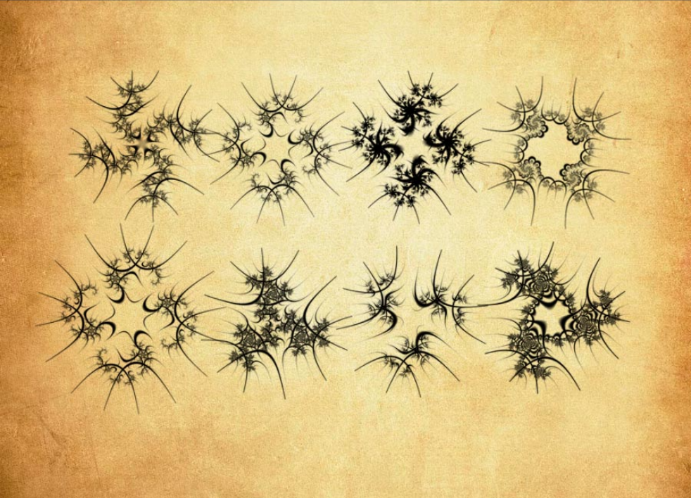 抽象的艺术花朵图形PS笔刷 - 多功能抽象的艺术花朵图形素材,适用于各类设计项目-25虚拟网