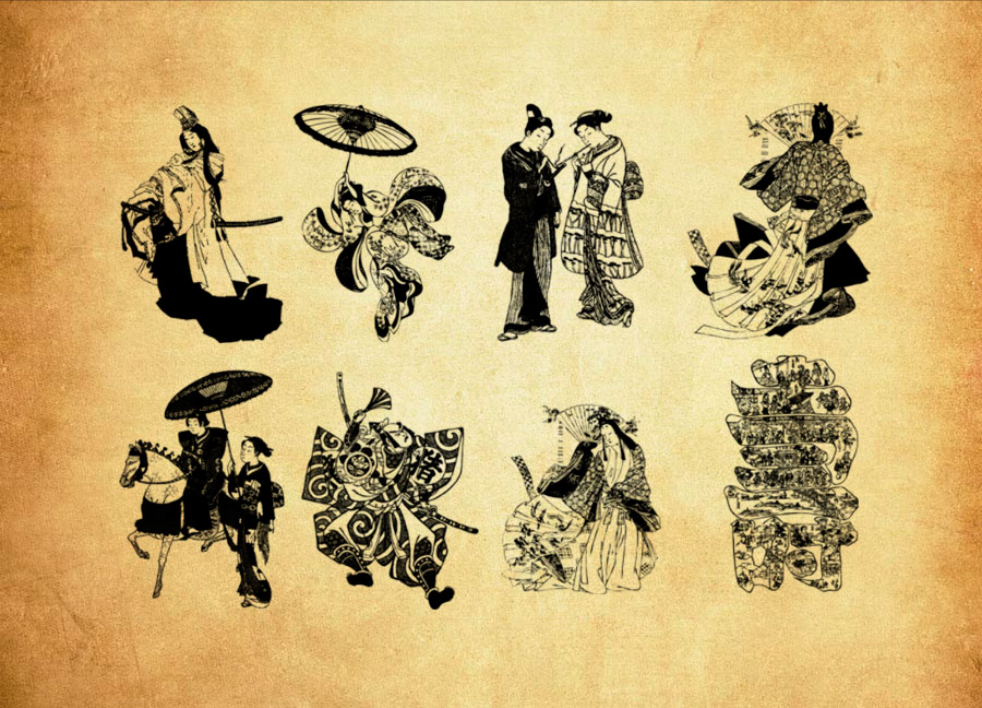 日本艺妓文化元素PS笔刷资源 - 精选日本艺妓文化元素元素,适用于其他类设计-25虚拟网