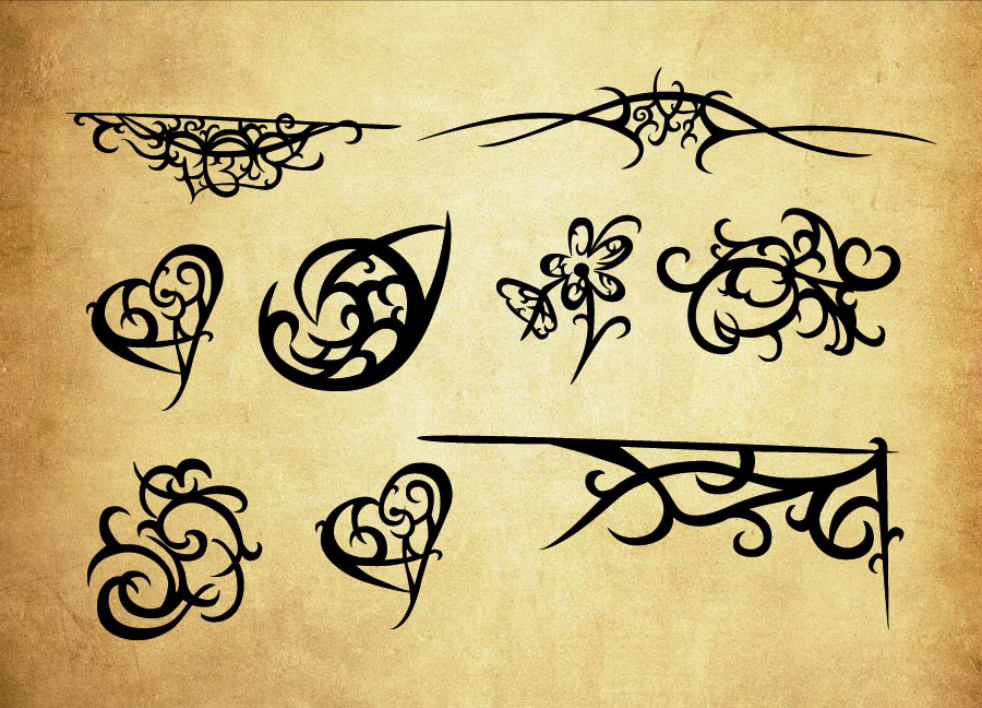 精选时尚古典欧式花纹PS笔刷 - 多样时尚古典欧式花纹样式，适用于服饰、包装、文创设计-25虚拟网