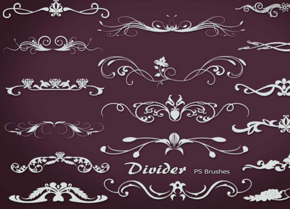 时尚对称花纹装饰PS笔刷 - 精美时尚对称花纹装饰装饰元素,提升设计作品视觉吸引力-25虚拟网