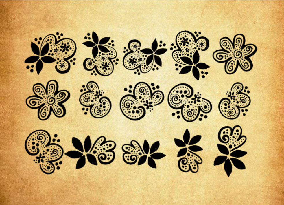 时尚的创意花朵装饰PS笔刷 - 专业时尚的创意花朵装饰设计素材,适配Photoshop各类创作场景-25虚拟网